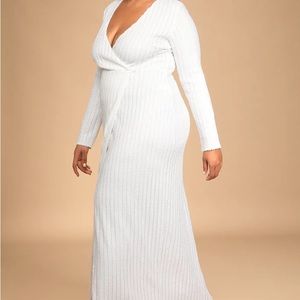 Love Lasts Forever White Sequin Long Sleeve Maxi Dress